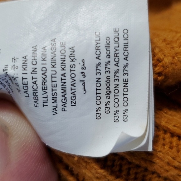 Michael kors pumpkin spice ribbed knit sweater long sleeve asymmetric hem - Picture 7 of 7